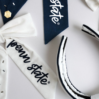 OS | Penn State Confetti Bow, White